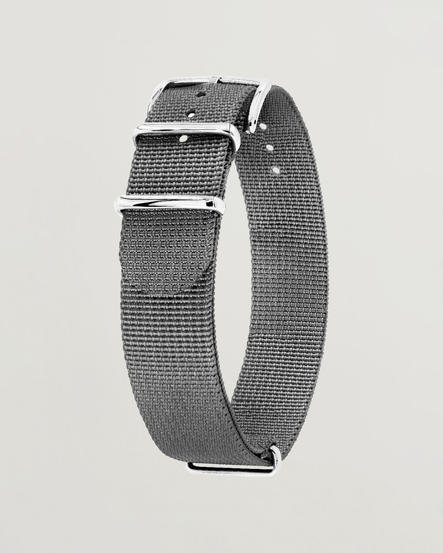 Herren | Uhrenarmband | HIRSCH | Rush Recycle Nato Watch Strap Grey