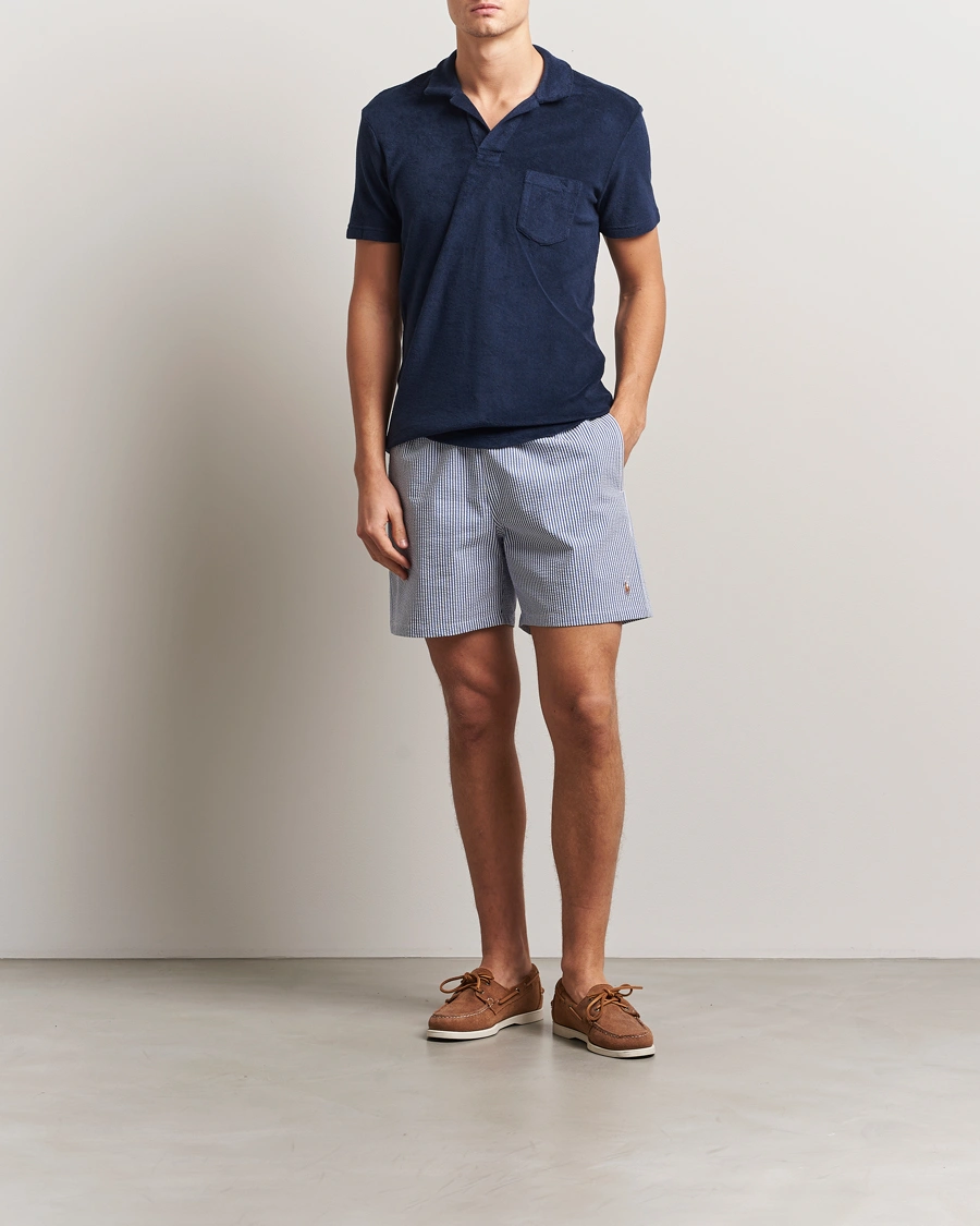 Herren | Badehosen | Polo Ralph Lauren | Traveler Mid Trunk Seersucker Cruise Royal