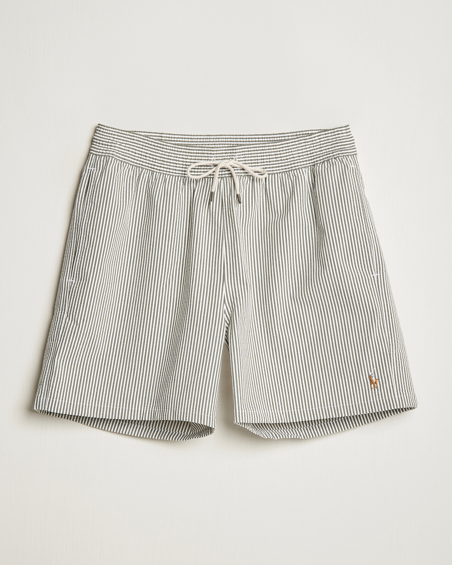 Herren | Polo Ralph Lauren Traveler Mid Trunk Seersucker Olive | Polo Ralph Lauren | Traveler Mid Trunk Seersucker Olive