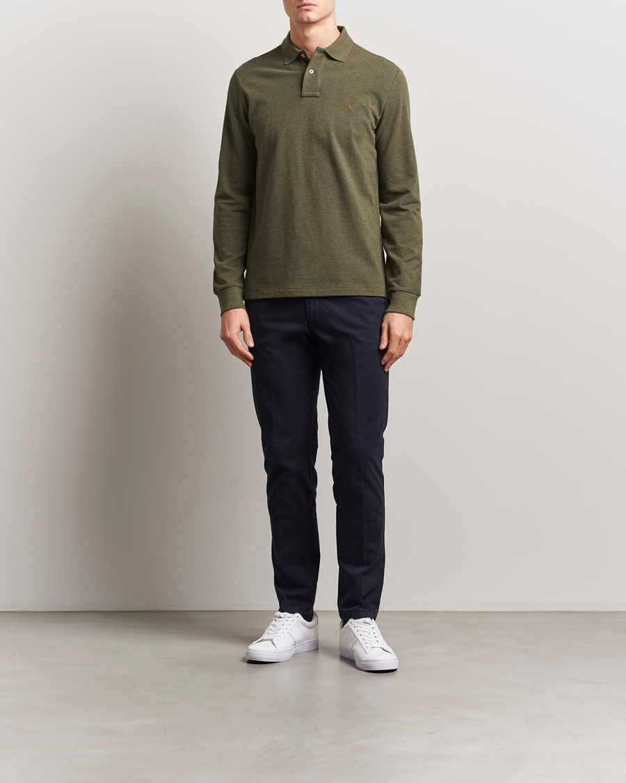 Herren | Pullover | Polo Ralph Lauren | Custom Slim Fit Long Sleeve Polo Service Green