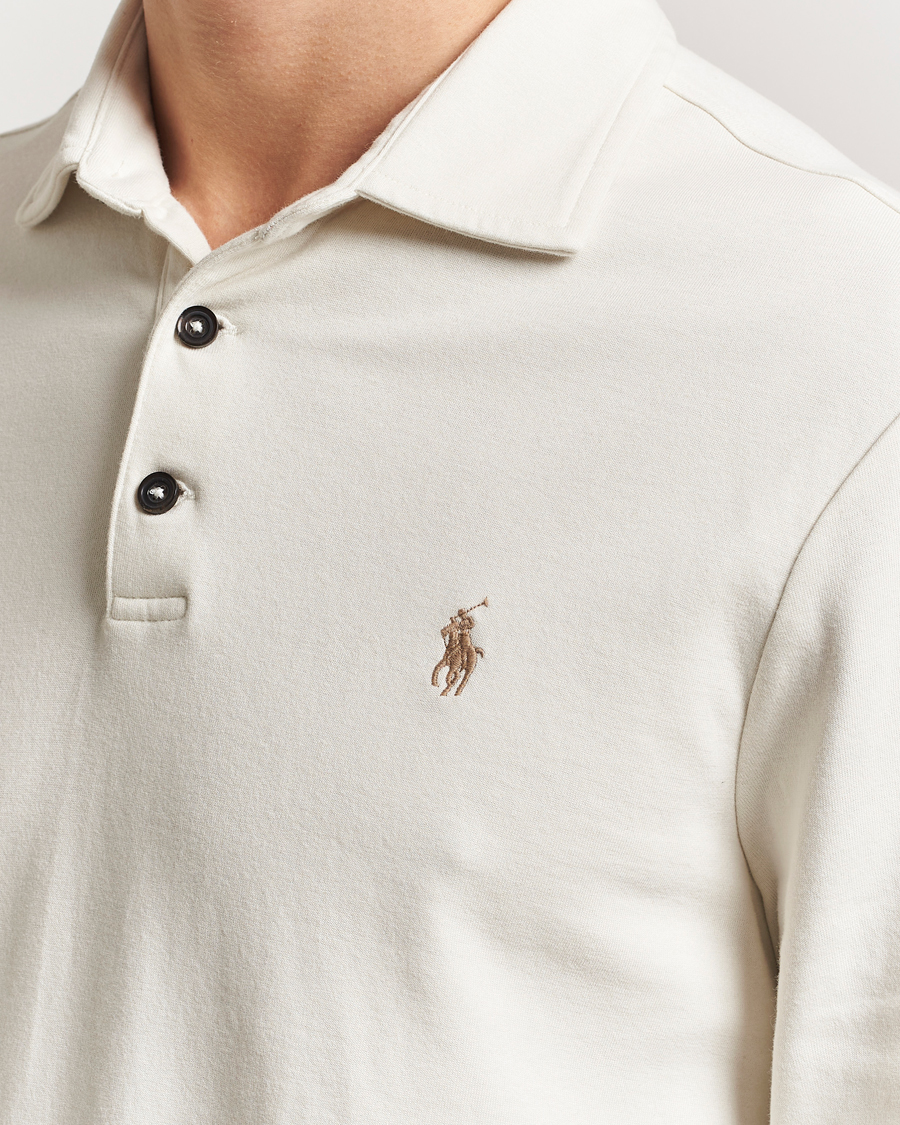 Herren | Pullover | Polo Ralph Lauren | Double Knit Long Sleeve Polo Parchment Cream