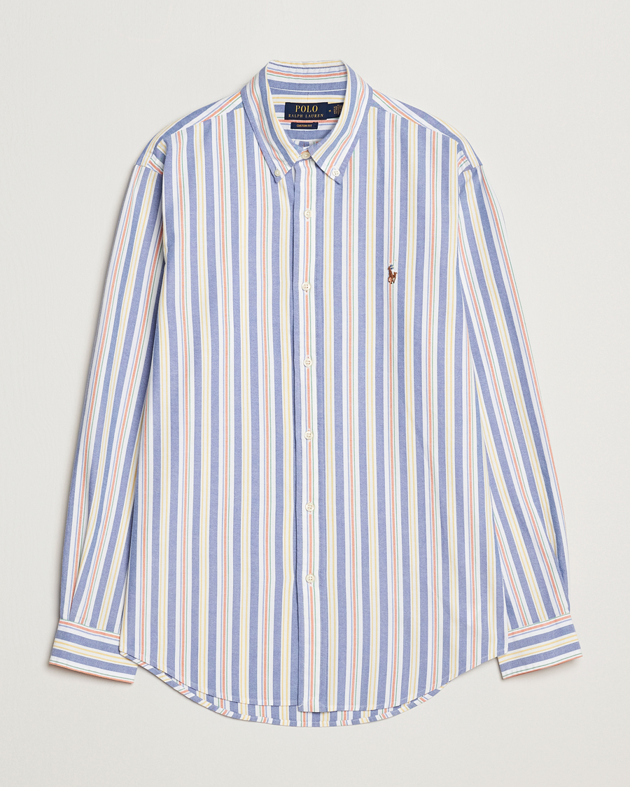 Herren | Hemden | Polo Ralph Lauren | Custom Fit Striped Oxford Shirt Blue/White