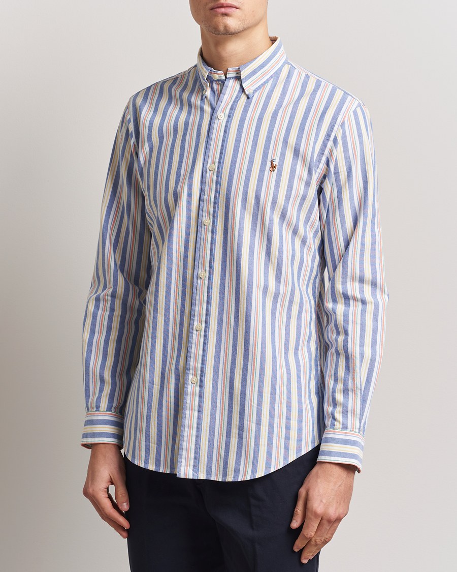 Herren | Hemden | Polo Ralph Lauren | Custom Fit Striped Oxford Shirt Blue/White