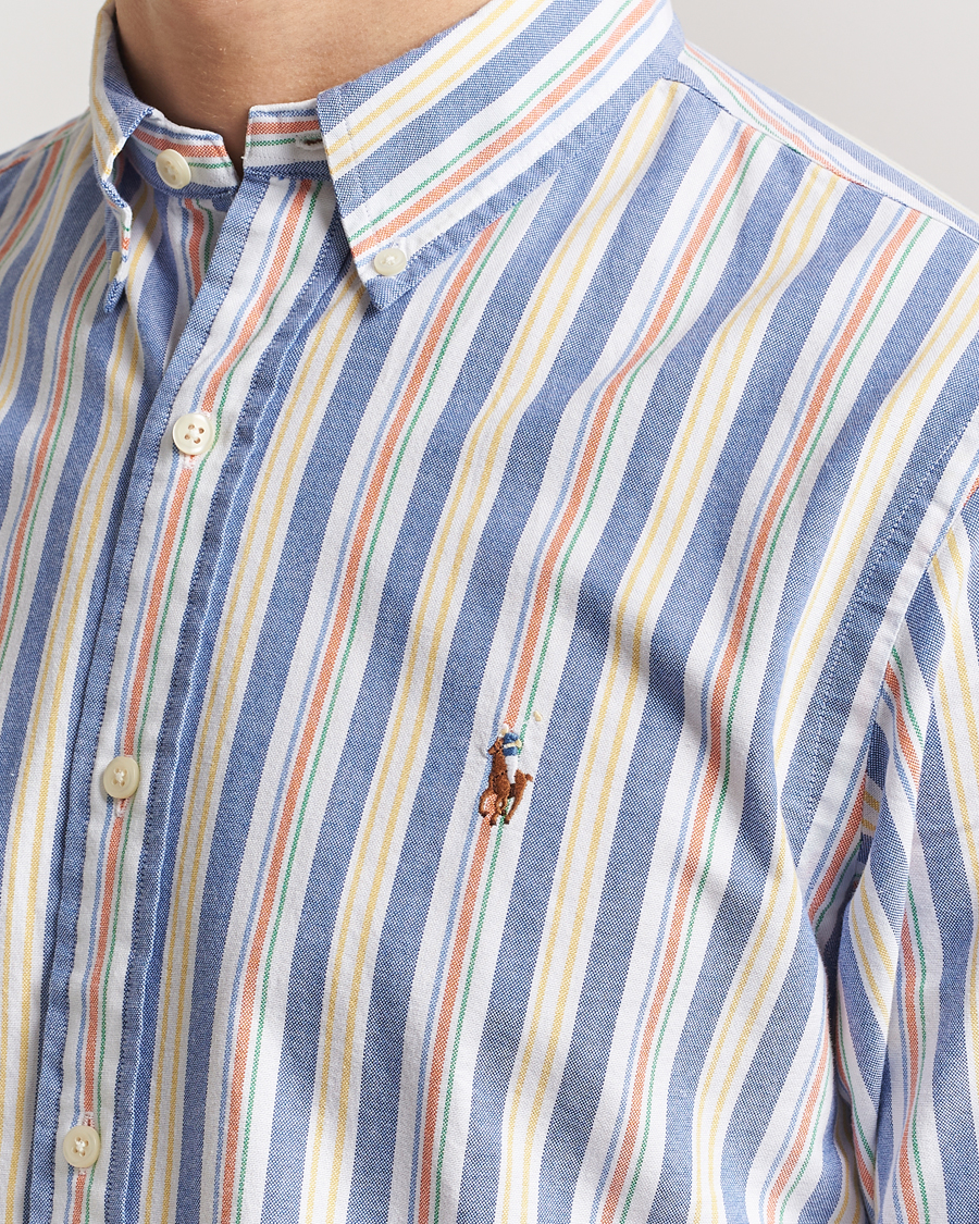 Herren | Hemden | Polo Ralph Lauren | Custom Fit Striped Oxford Shirt Blue/White