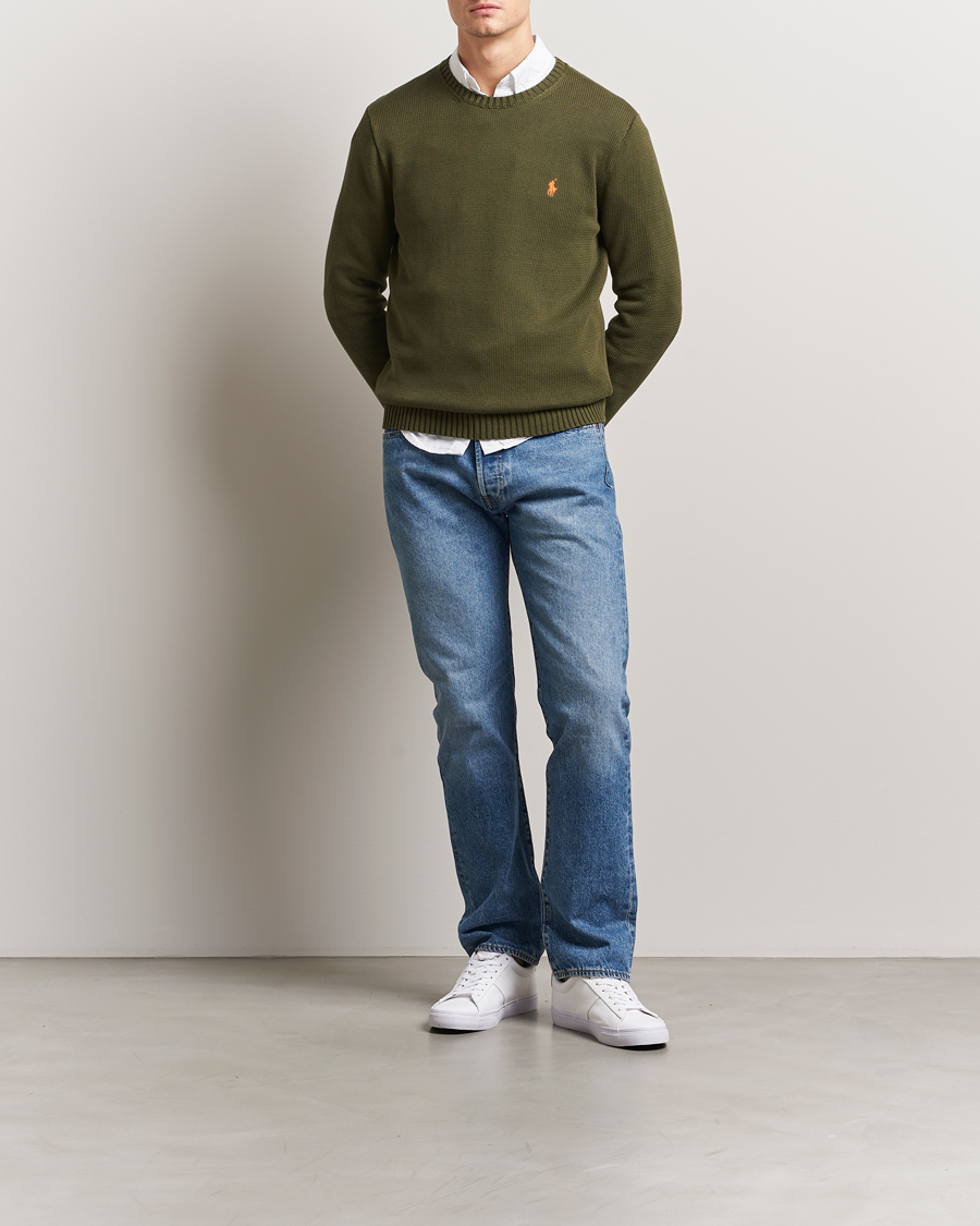 Herren | Pullover | Polo Ralph Lauren | Cotton Crew Neck Sweater New Olive