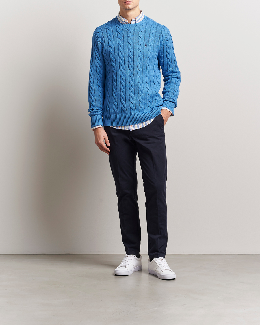 Herren | Pullover | Polo Ralph Lauren | Cotton Cable Pullover Blue Orbit
