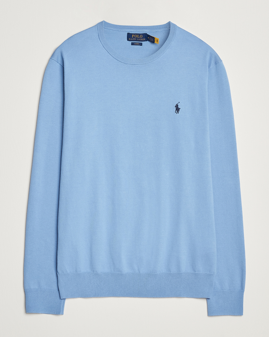 Herren | Pullover | Polo Ralph Lauren | Cotton Crew Neck Sweater Sky Blue