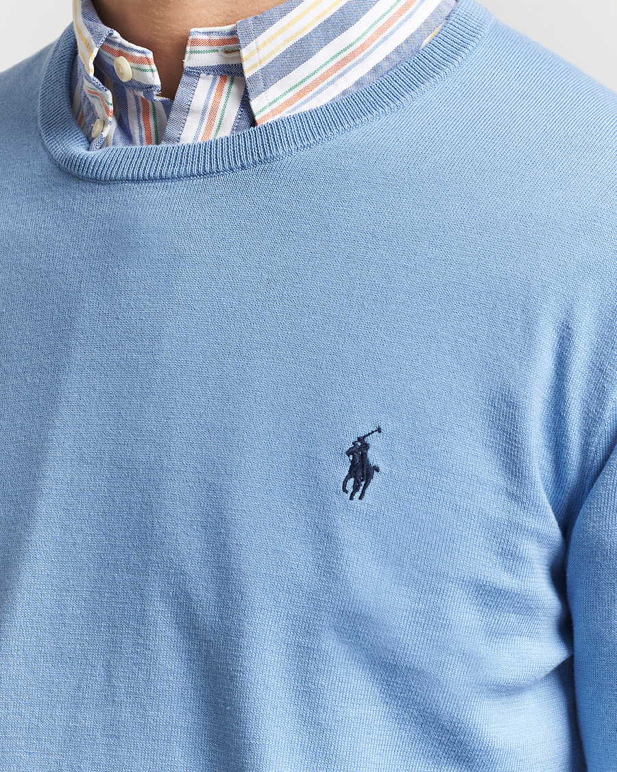Herren | Pullover | Polo Ralph Lauren | Cotton Crew Neck Sweater Sky Blue