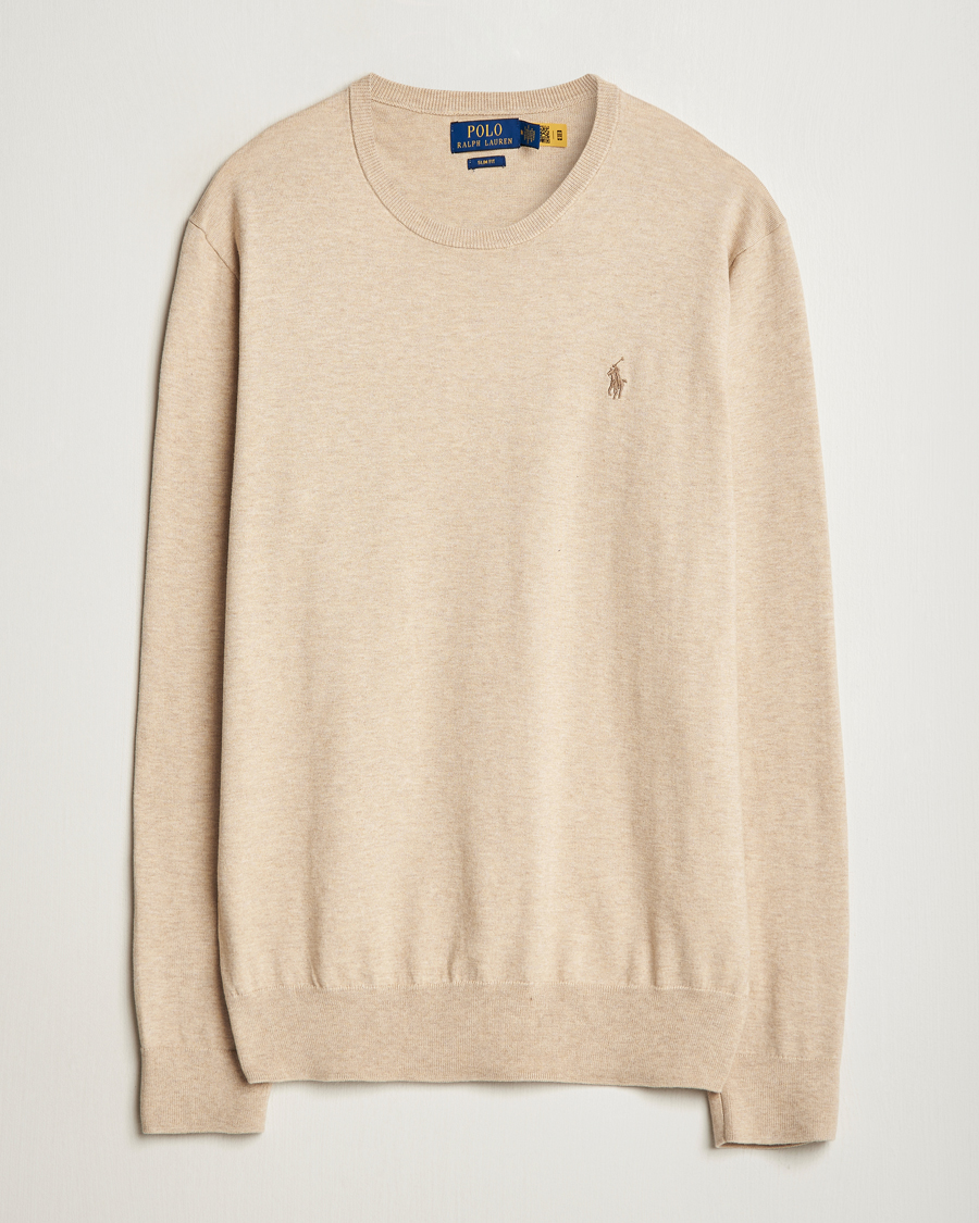 Herren | Pullover | Polo Ralph Lauren | Cotton Crew Neck Sweater Dune Melange