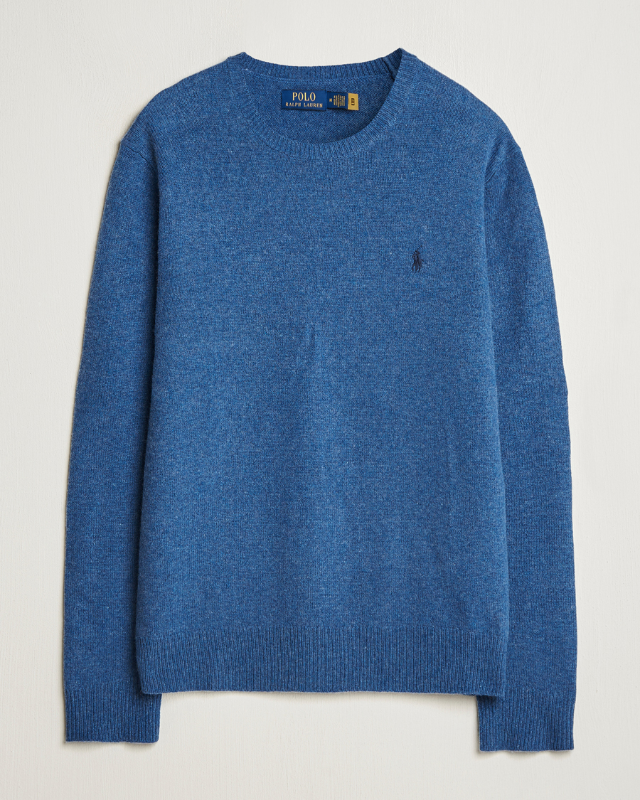Herren | Pullover | Polo Ralph Lauren | Cotton/Wool Pullover Blue Salt Heather