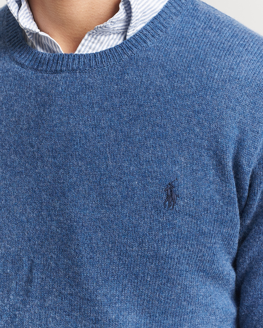 Herren | Pullover | Polo Ralph Lauren | Cotton/Wool Pullover Blue Salt Heather