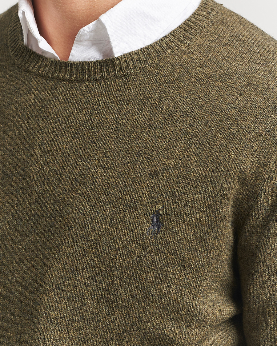 Herren | Pullover | Polo Ralph Lauren | Cotton/Wool Pullover Cargo Olive Heahter