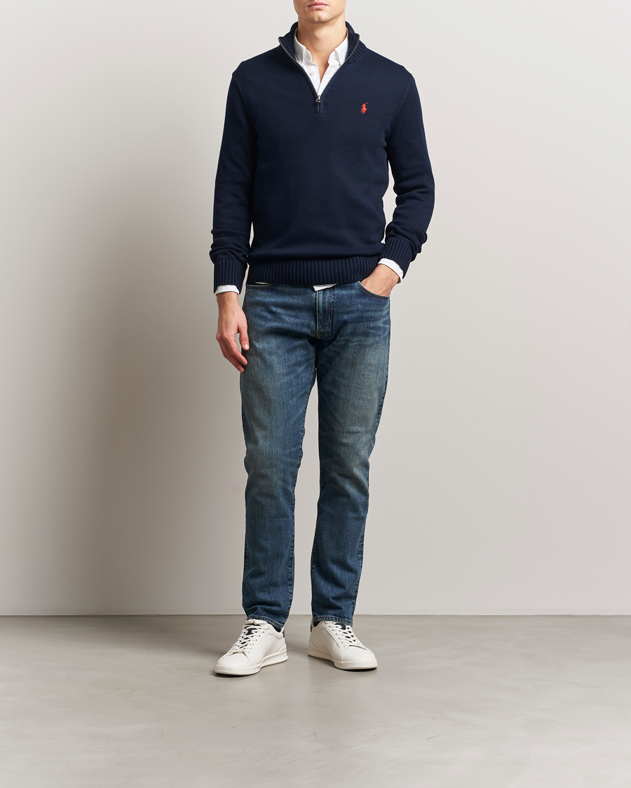 Herren | Pullover | Polo Ralph Lauren | Cotton Pullover Half Zip Hunter Navy