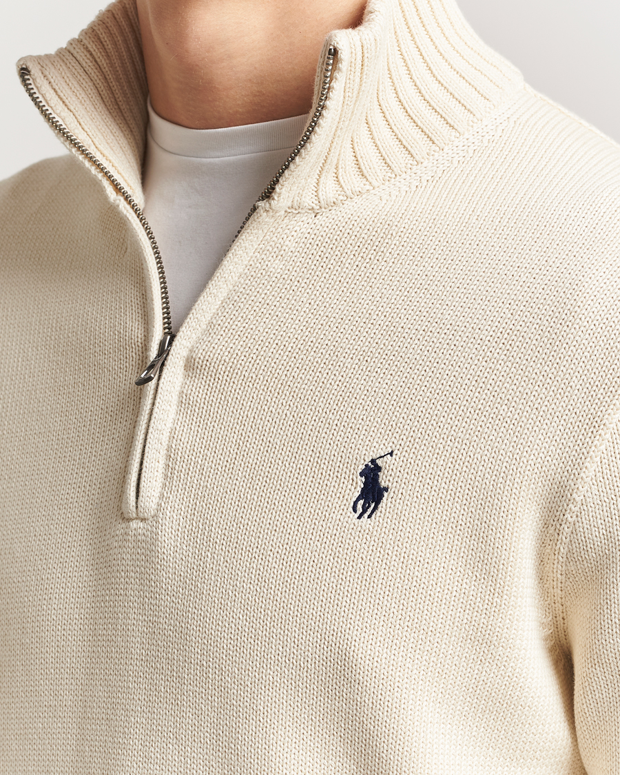Herren | Pullover | Polo Ralph Lauren | Cotton Pullover Half Zip Andover Cream