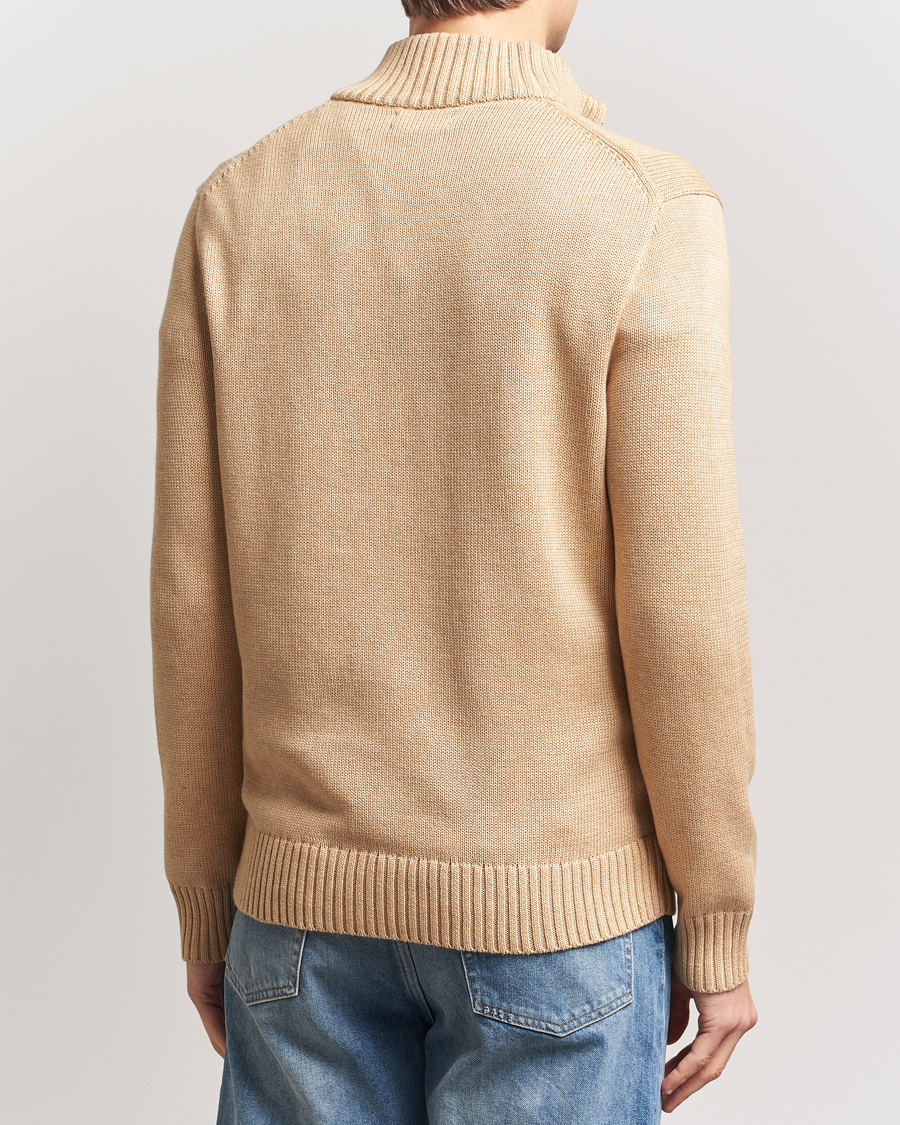 Herren | Pullover | Polo Ralph Lauren | Cotton Pullover Half-Zip Camel Melange