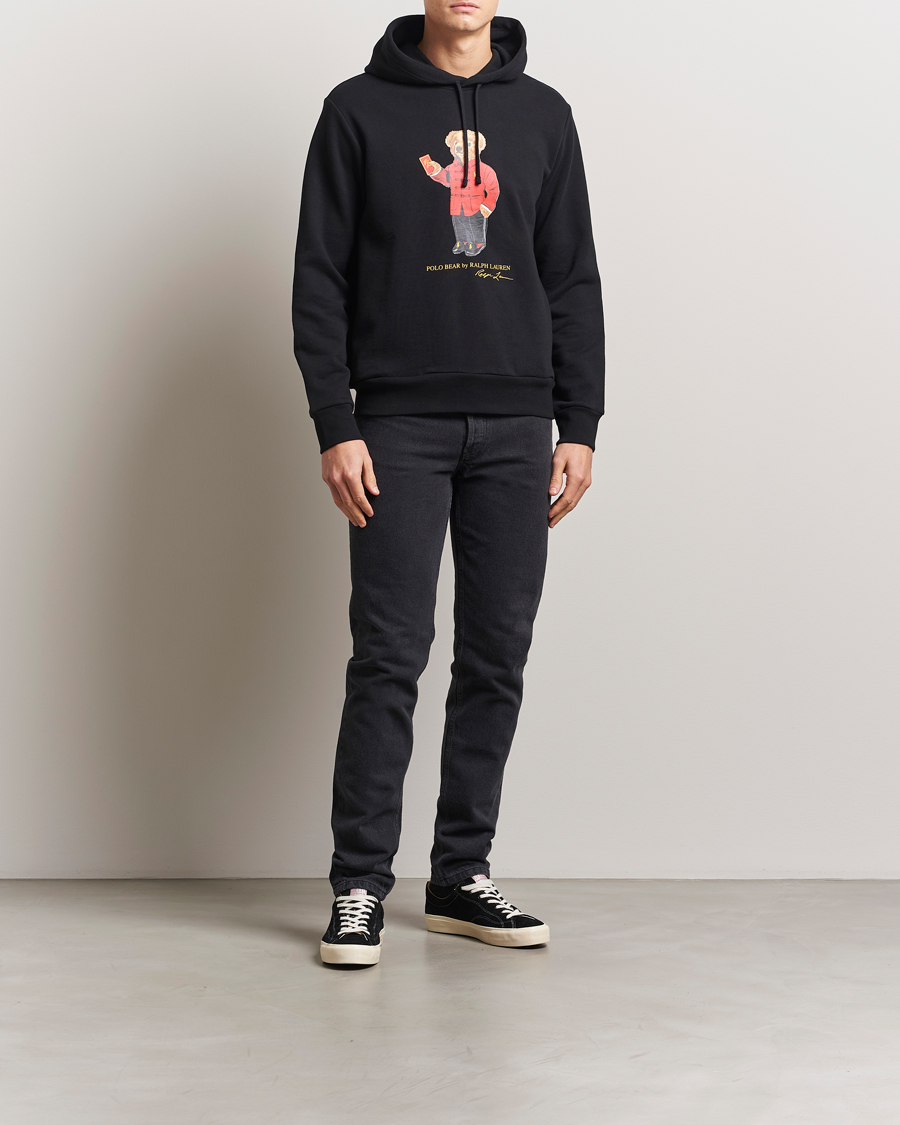 Herren | Pullover | Polo Ralph Lauren | Loopback Terry Bear Hoodie Polo Black