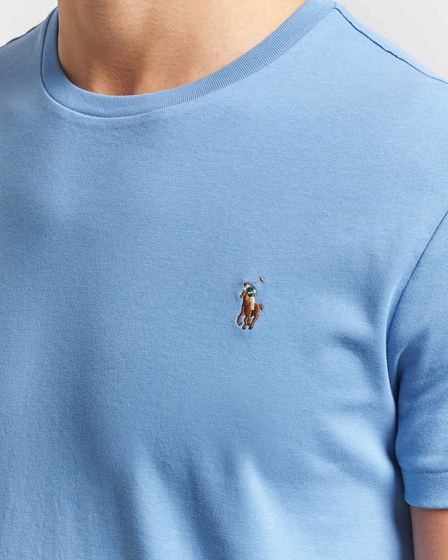 Herren | T-Shirts | Polo Ralph Lauren | Luxury Pima Cotton Crew Neck T-Shirt Sky Blue