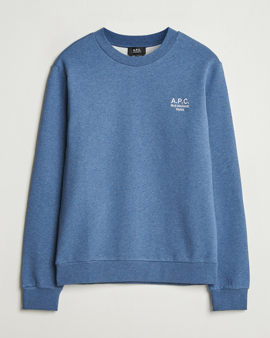 Herren | Pullover | A.P.C. | Rue Madame Sweatshirt Blue Melange