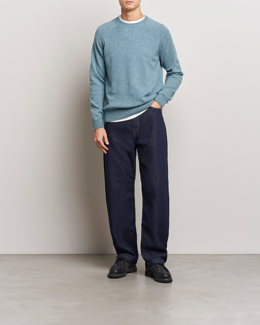 Herren | Pullover | A.P.C. | Pierre Lambswool Sweater Blue Melange