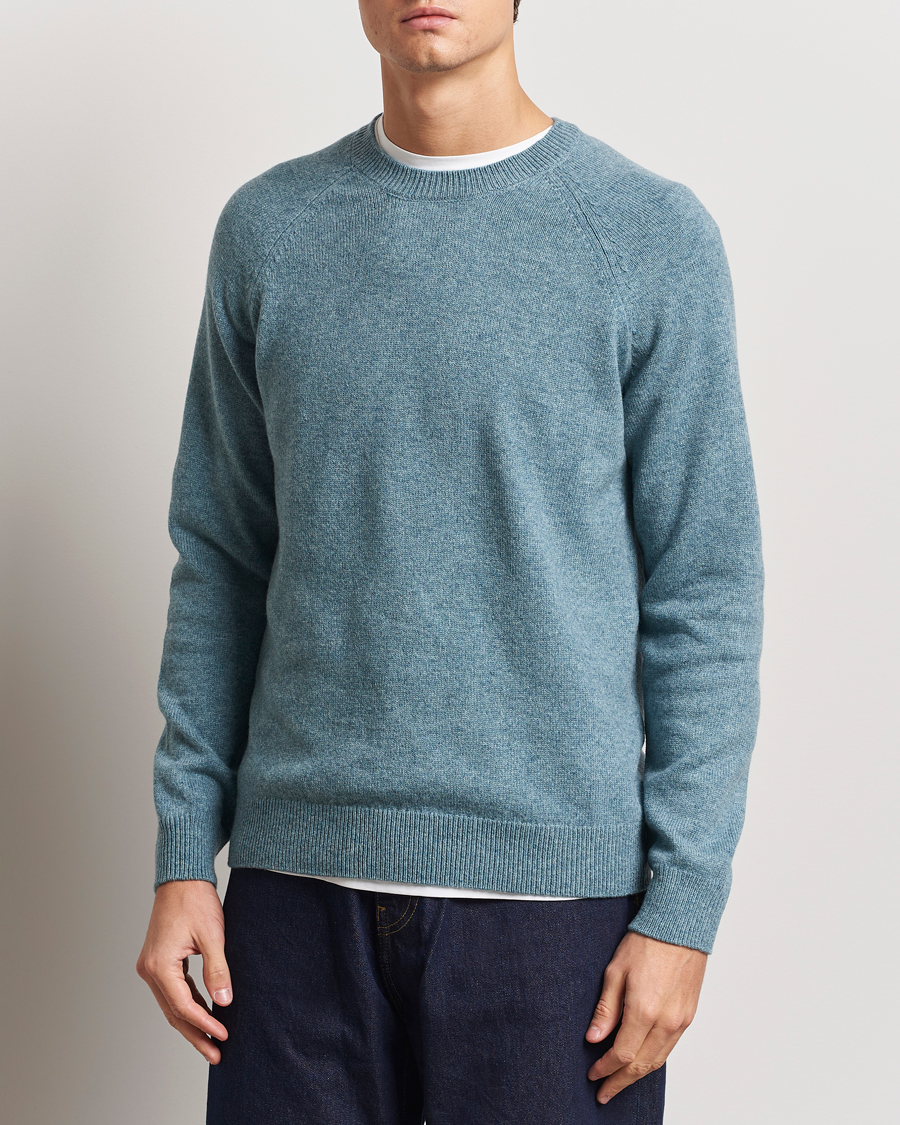 Herren | Pullover | A.P.C. | Pierre Lambswool Sweater Blue Melange
