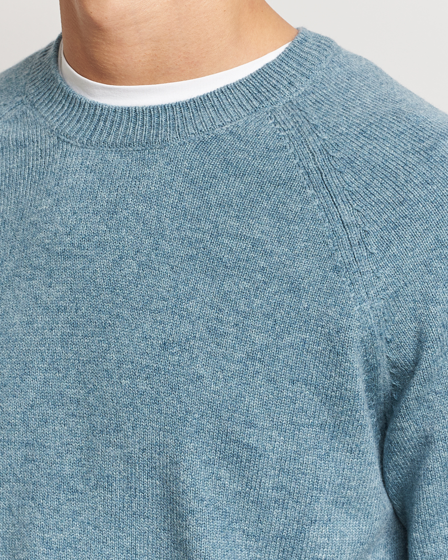 Herren | Pullover | A.P.C. | Pierre Lambswool Sweater Blue Melange