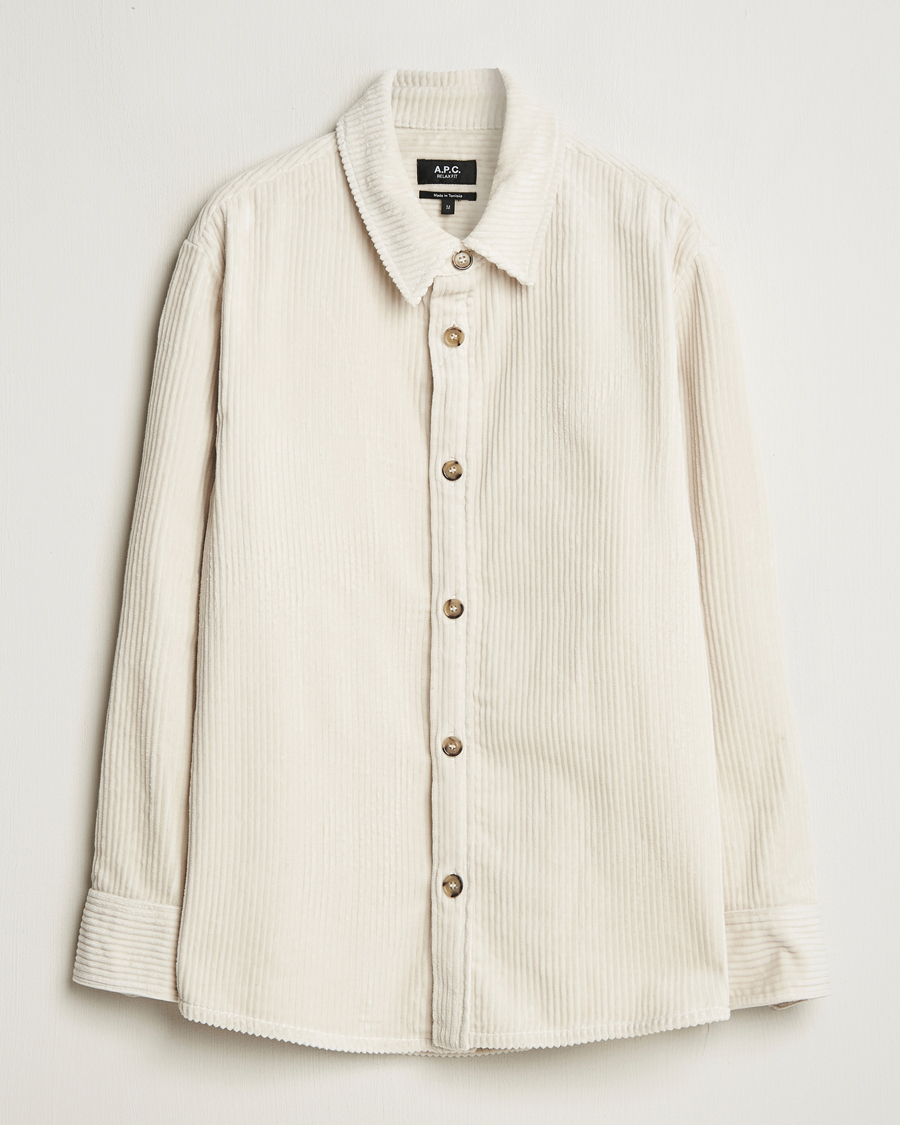 Herren | Hemden | A.P.C. | Boris Wide-wale Corduroy Overshirt Ecru