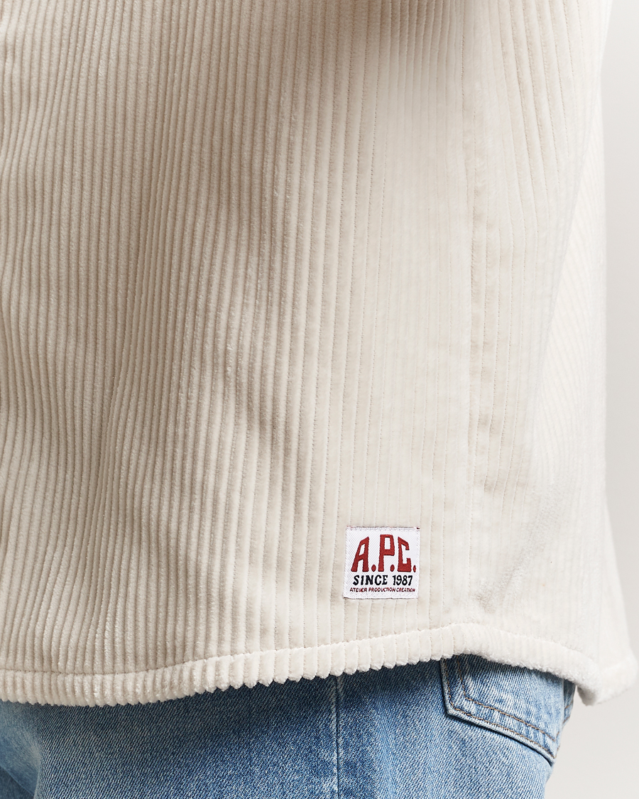 Herren | Hemden | A.P.C. | Boris Wide-wale Corduroy Overshirt Ecru