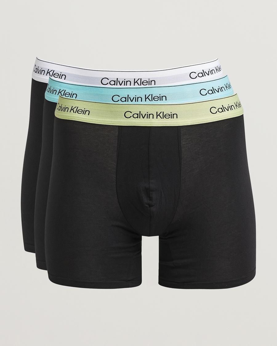 Herren | Unterwäsche | Calvin Klein | 3-Pack Icon Cotton Stretch Boxer Brief White/Aqua/Green