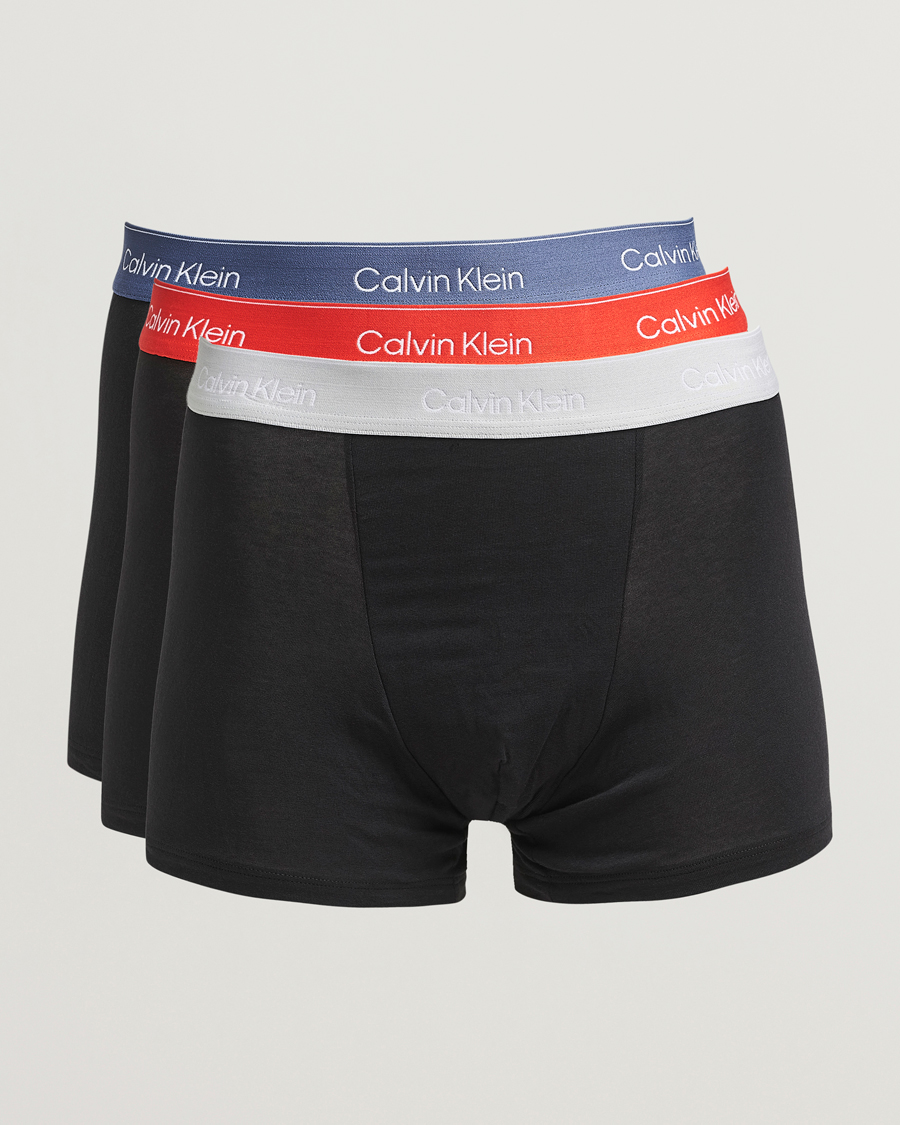 Herren | Unterwäsche | Calvin Klein | 3-Pack Icon Cotton Stretch Relaxed Trunk Blue/Grey/Red