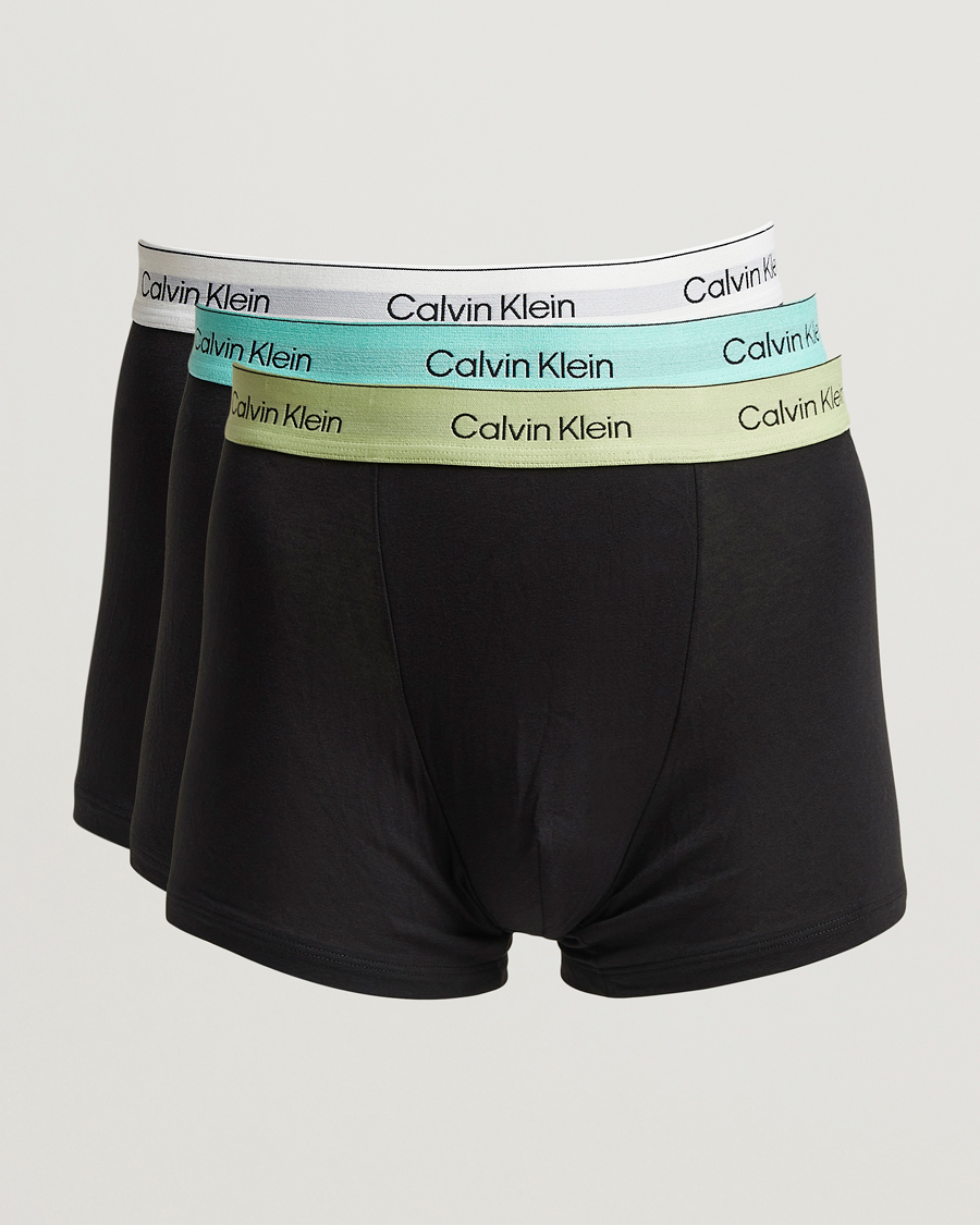Herren | Unterwäsche | Calvin Klein | 3-Pack Icon Cotton Stretch Relaxed Trunk White/Aqua/Green