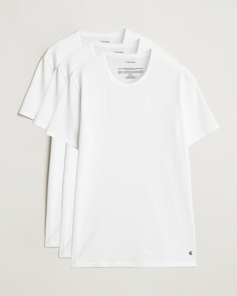 Herren | T-Shirts | Calvin Klein | 3-Pack Cotton Stretch Crew Neck T-Shirt White