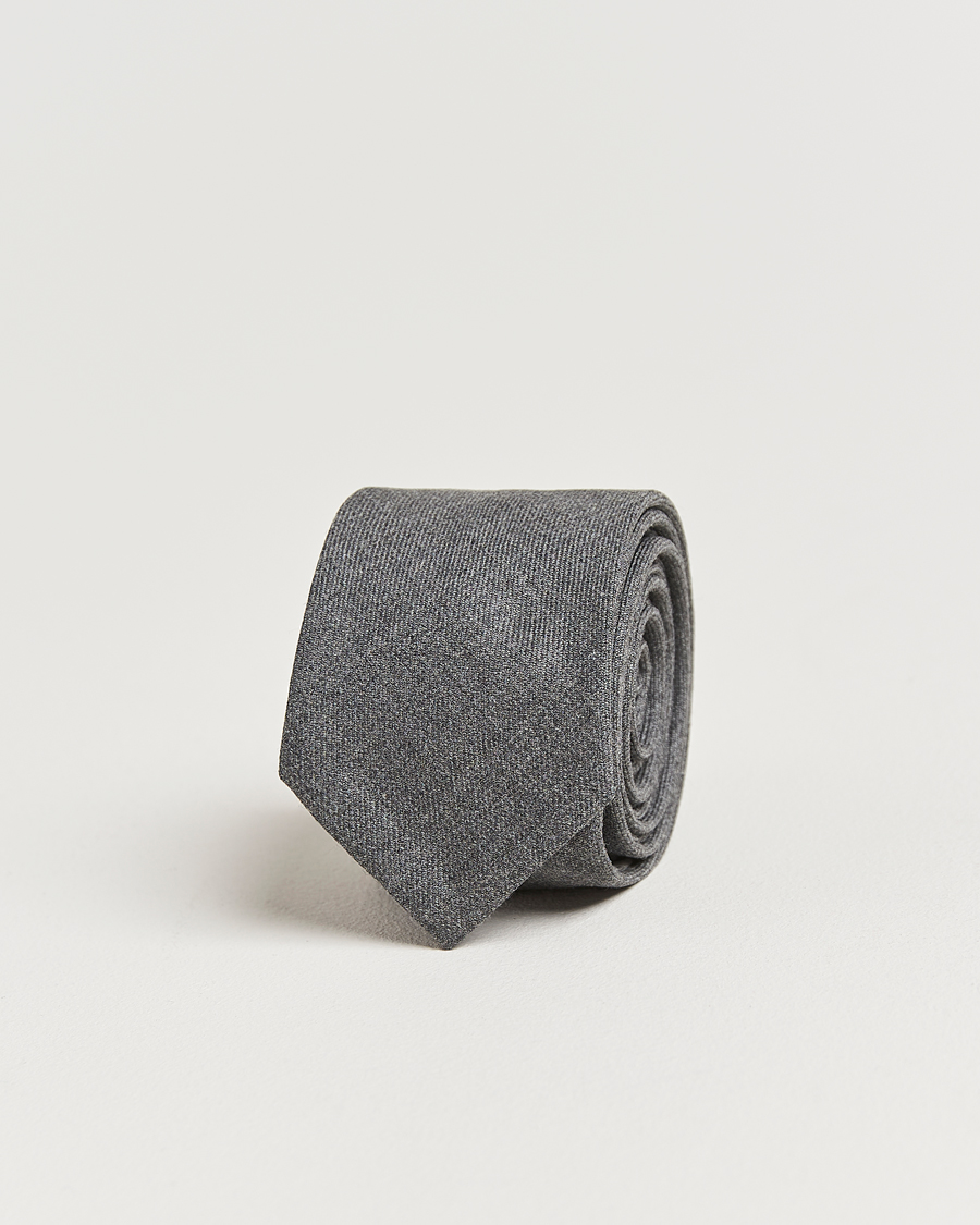 Herren | Thom Browne Super 120s Wool Tie Medium Grey | Thom Browne | Super 120s Wool Tie Medium Grey