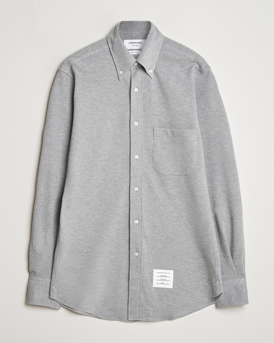 Herren | Hemden | Thom Browne | Button Down Piquet Shirt Light Grey