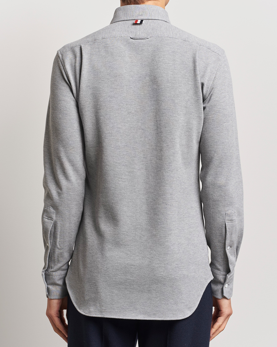 Herren | Hemden | Thom Browne | Button Down Piquet Shirt Light Grey