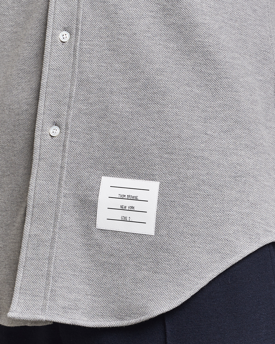 Herren | Hemden | Thom Browne | Button Down Piquet Shirt Light Grey
