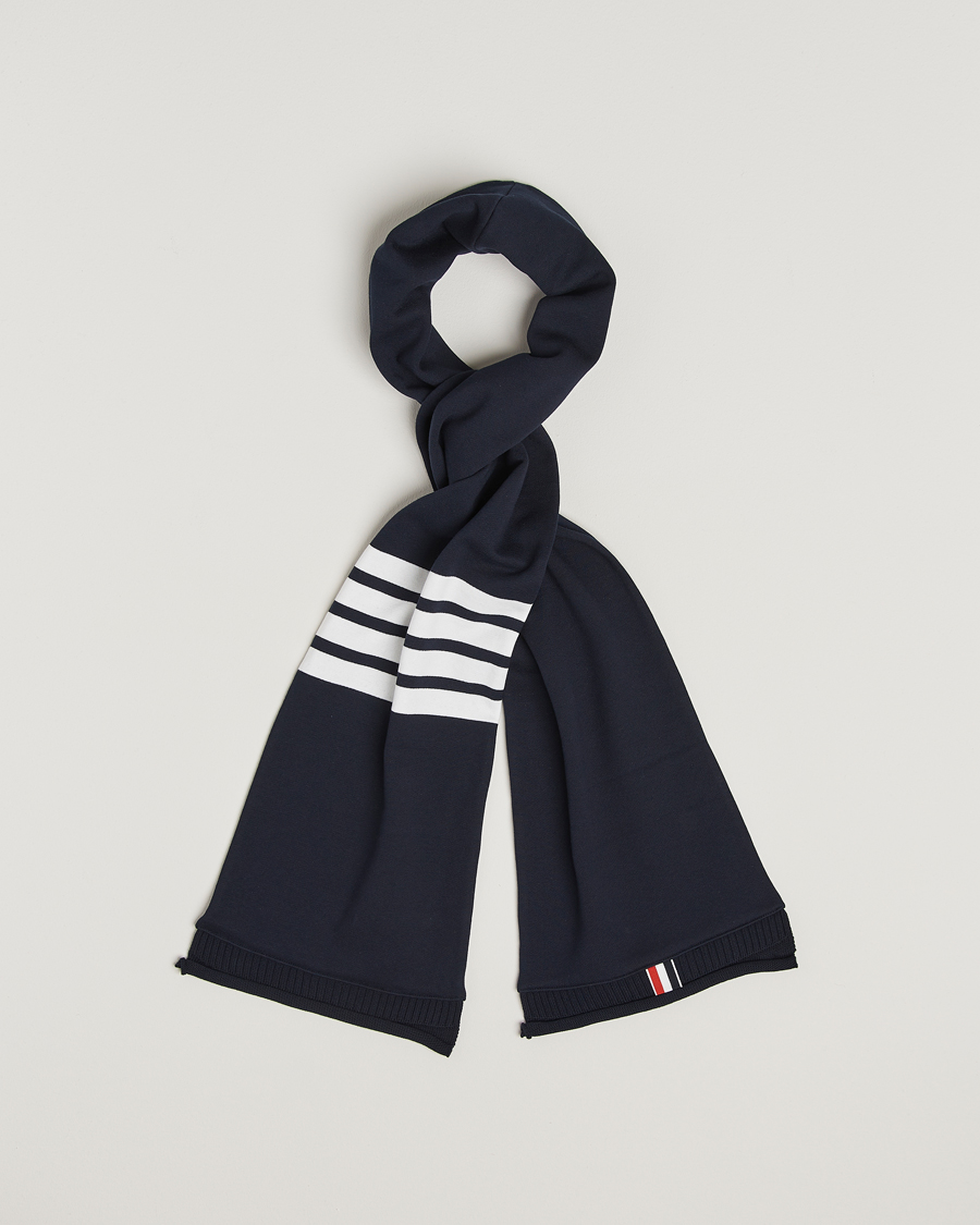 Herren | Thom Browne 4-Bar Scarf Navy | Thom Browne | 4-Bar Scarf Navy
