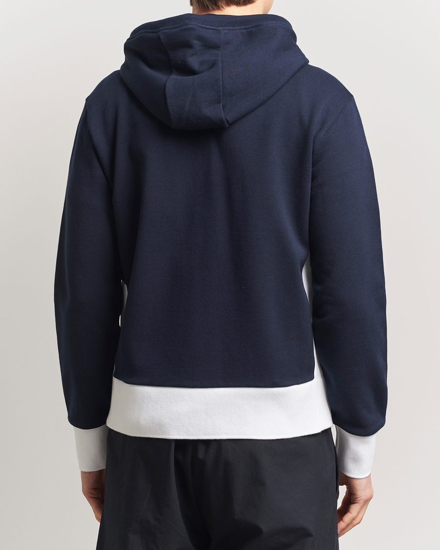 Herren | Pullover | Thom Browne | Color Block Zip Hoodie Navy