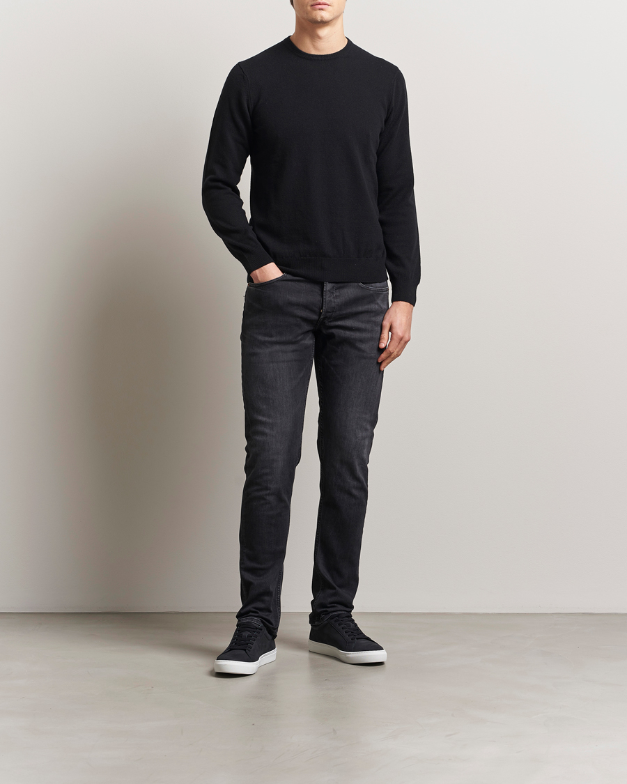 Herren | Jeans | Replay | Grover Straight Fit Stretch Jeans Washed Black