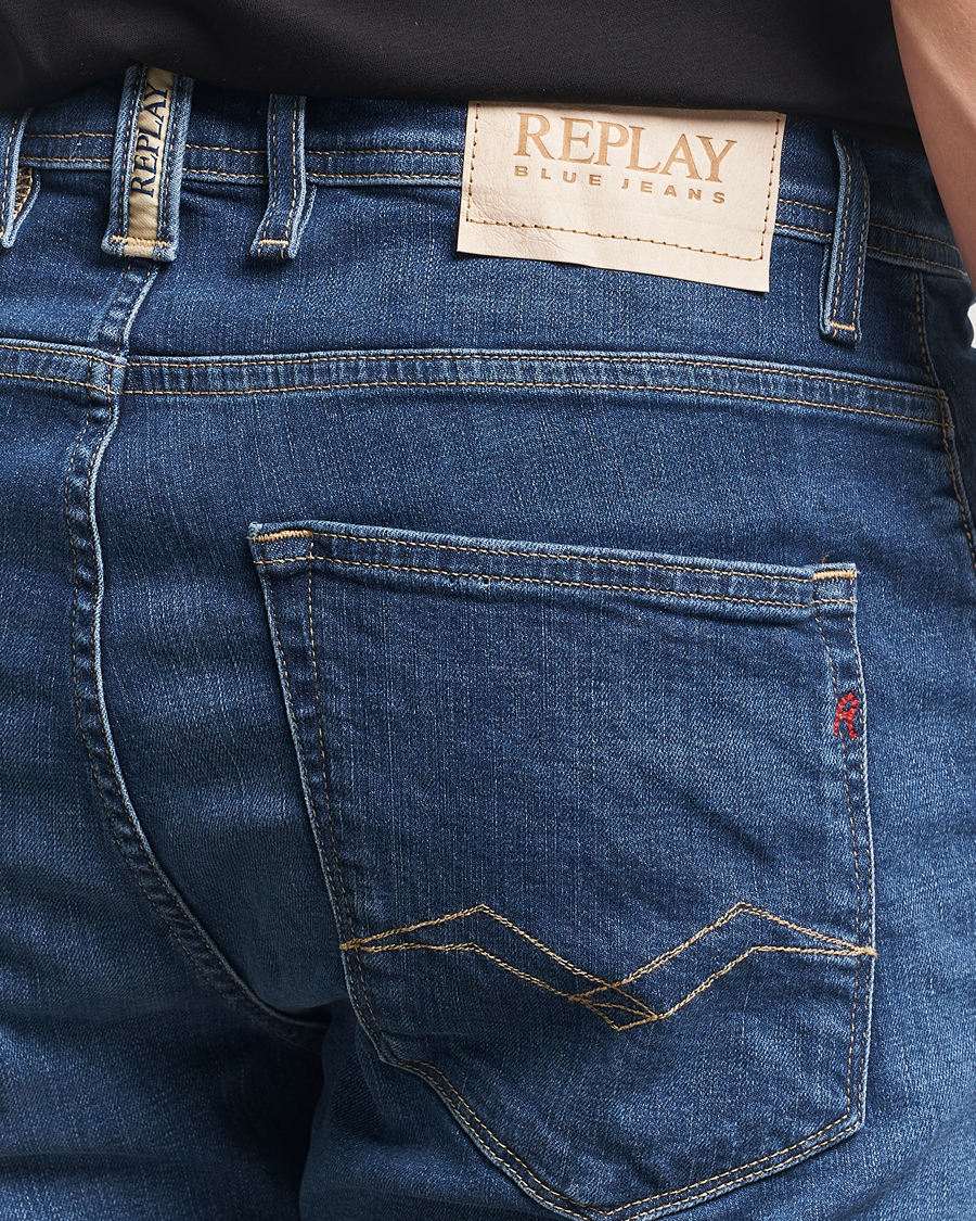 Herren | Shorts | Replay | RBJ981 Stretch Denim Shorts Dark Blue
