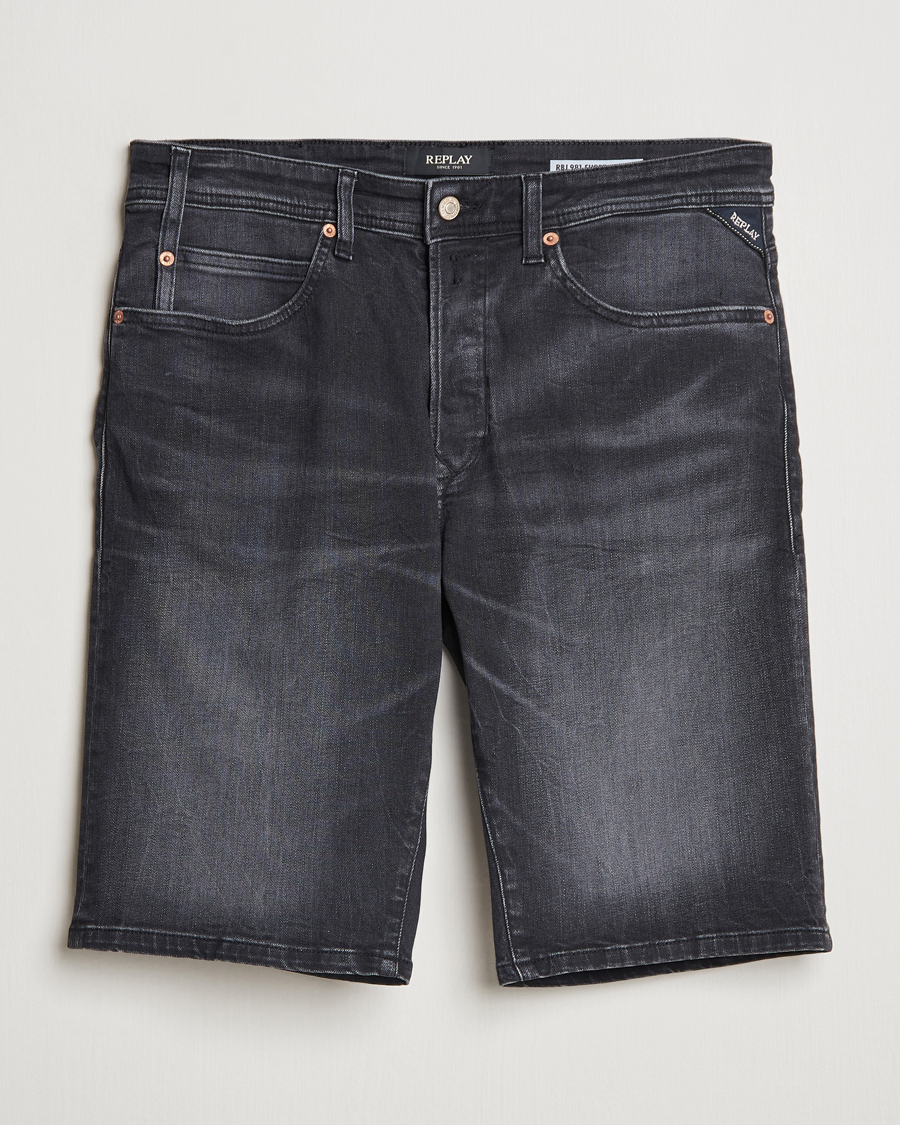 Herren | Shorts | Replay | RBJ981 Stretch Denim Shorts Washed Black