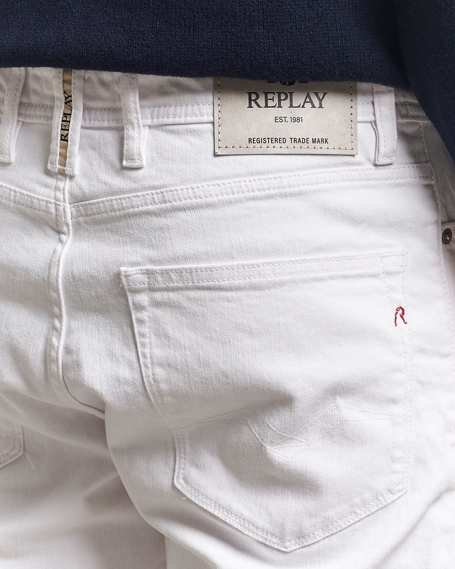 Herren | Shorts | Replay | RBJ981 Stretch Denim Shorts White