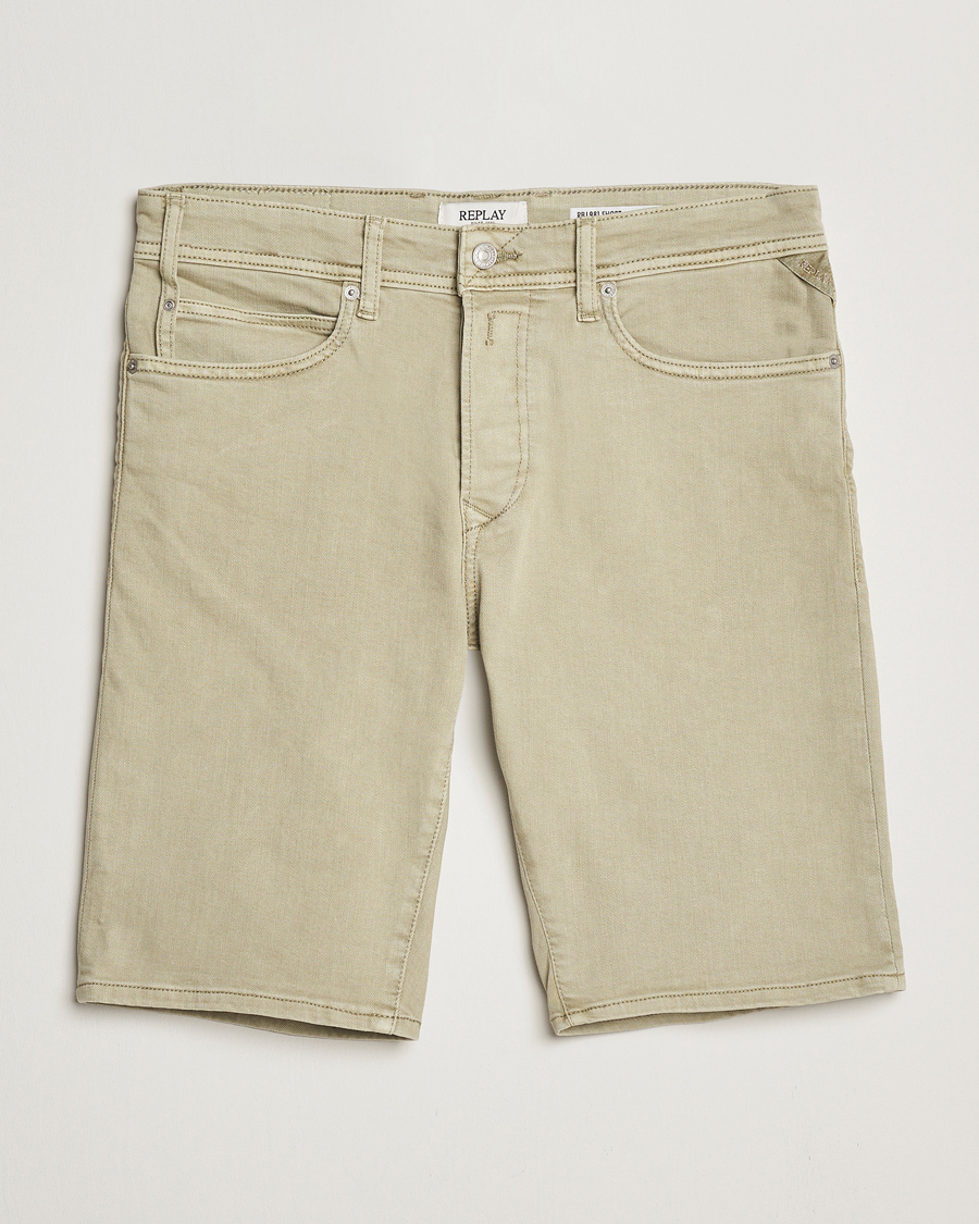 Herren | Shorts | Replay | RBJ981 Stretch Denim Shorts Oatmeal