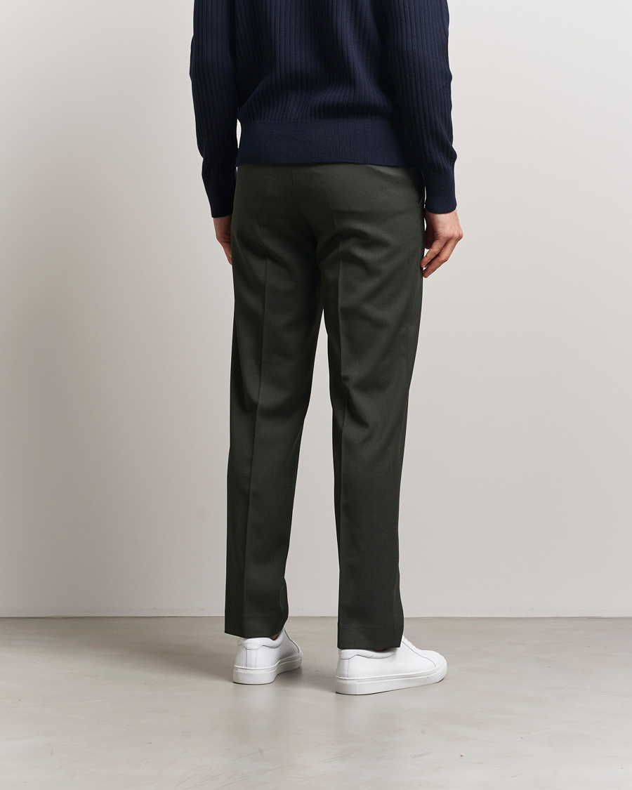 Herren | Hosen | Filippa K | Tailored Twill Drawstring Trousers Green Melange