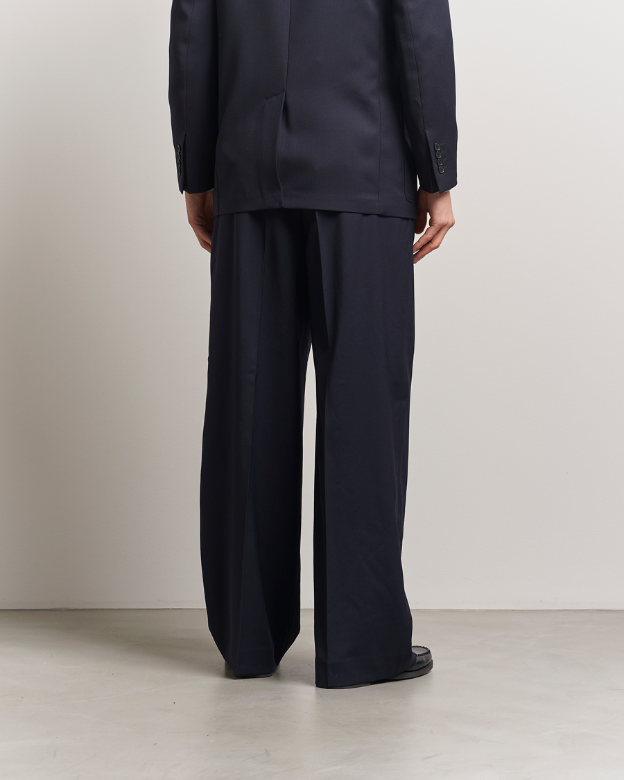 Herren | Hosen | Filippa K | Wide Wool Trousers Navy