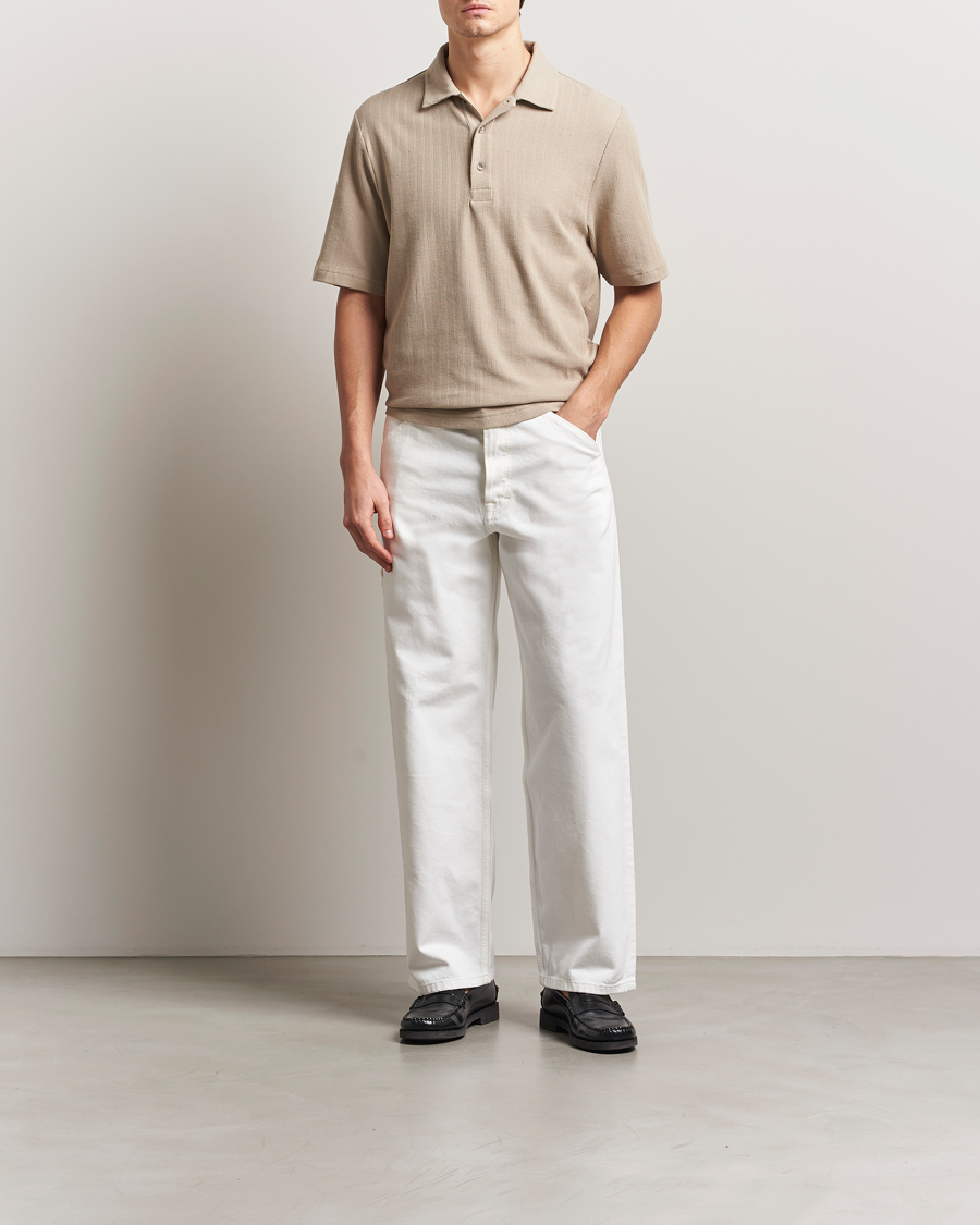 Herren | Poloshirts | Filippa K | Cotton Jersey Polo Faded Khaki