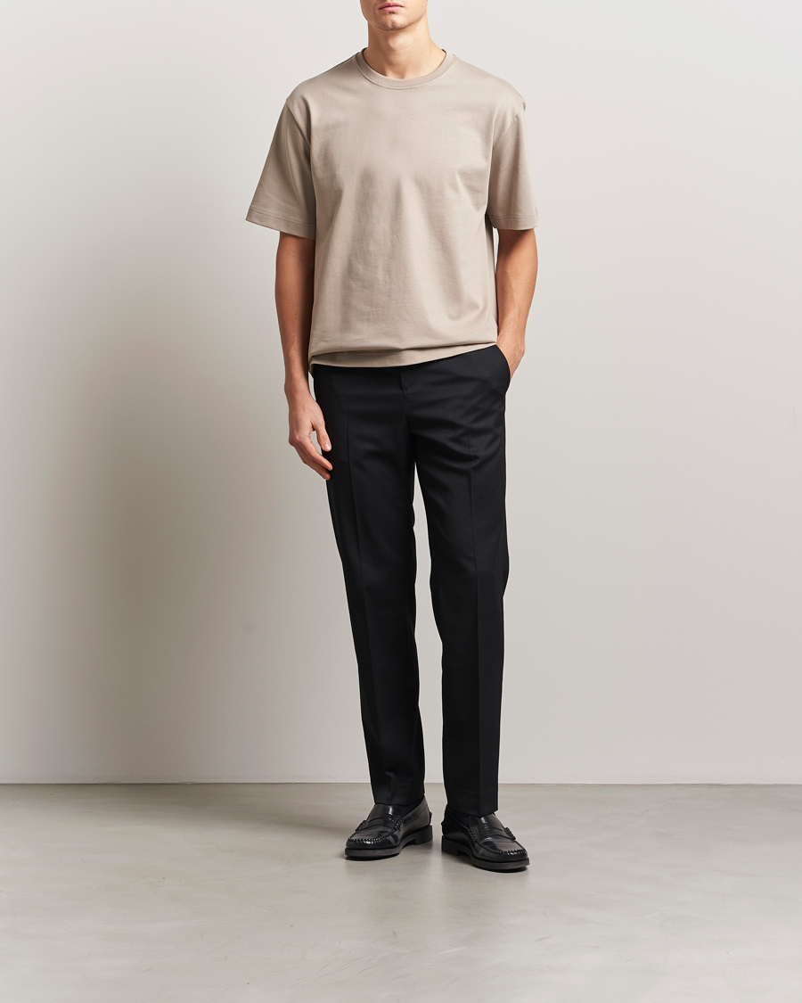 Herren | T-Shirts | Filippa K | Heavy Cotton Crew Neck T-Shirt Moss Grey
