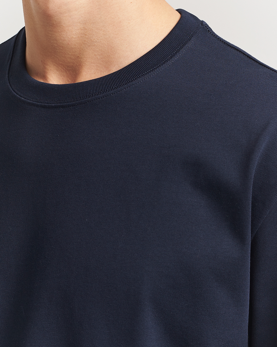 Herren | T-Shirts | Filippa K | Heavy Cotton Crew Neck T-Shirt Navy