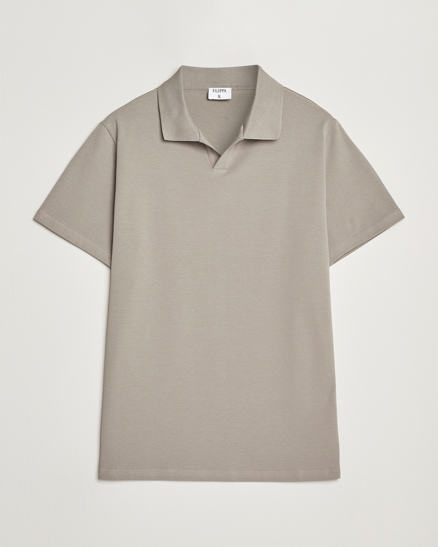 Herren | Poloshirts | Filippa K | Soft Lycra Polo T-Shirt Dove Grey