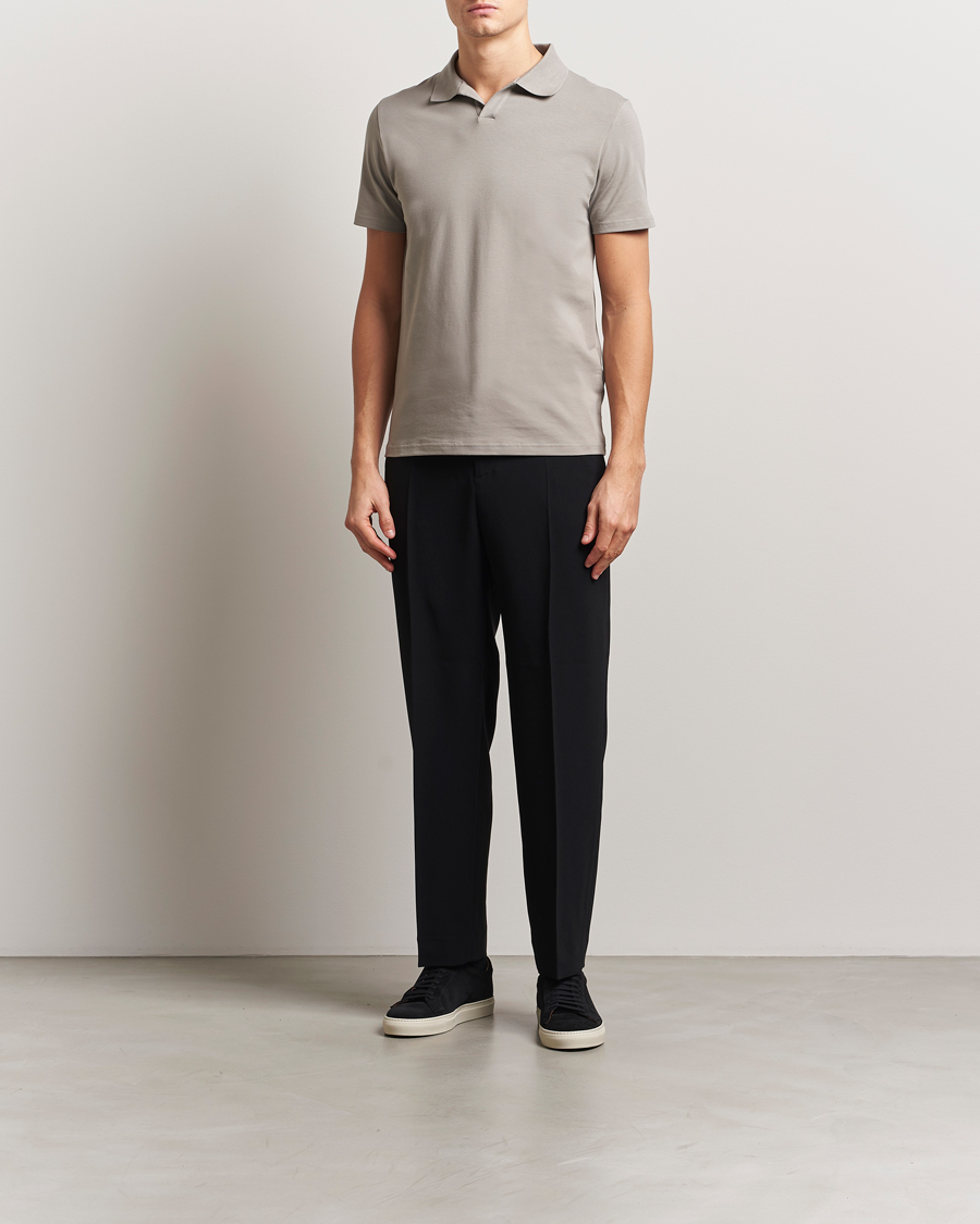 Herren | Poloshirts | Filippa K | Soft Lycra Polo T-Shirt Dove Grey