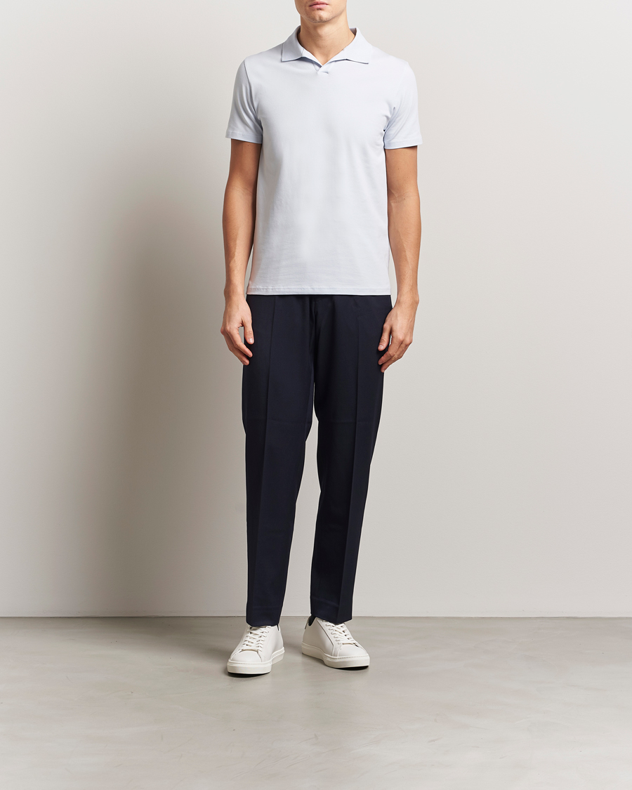 Herren | Poloshirts | Filippa K | Soft Lycra Polo T-Shirt Ice Blue